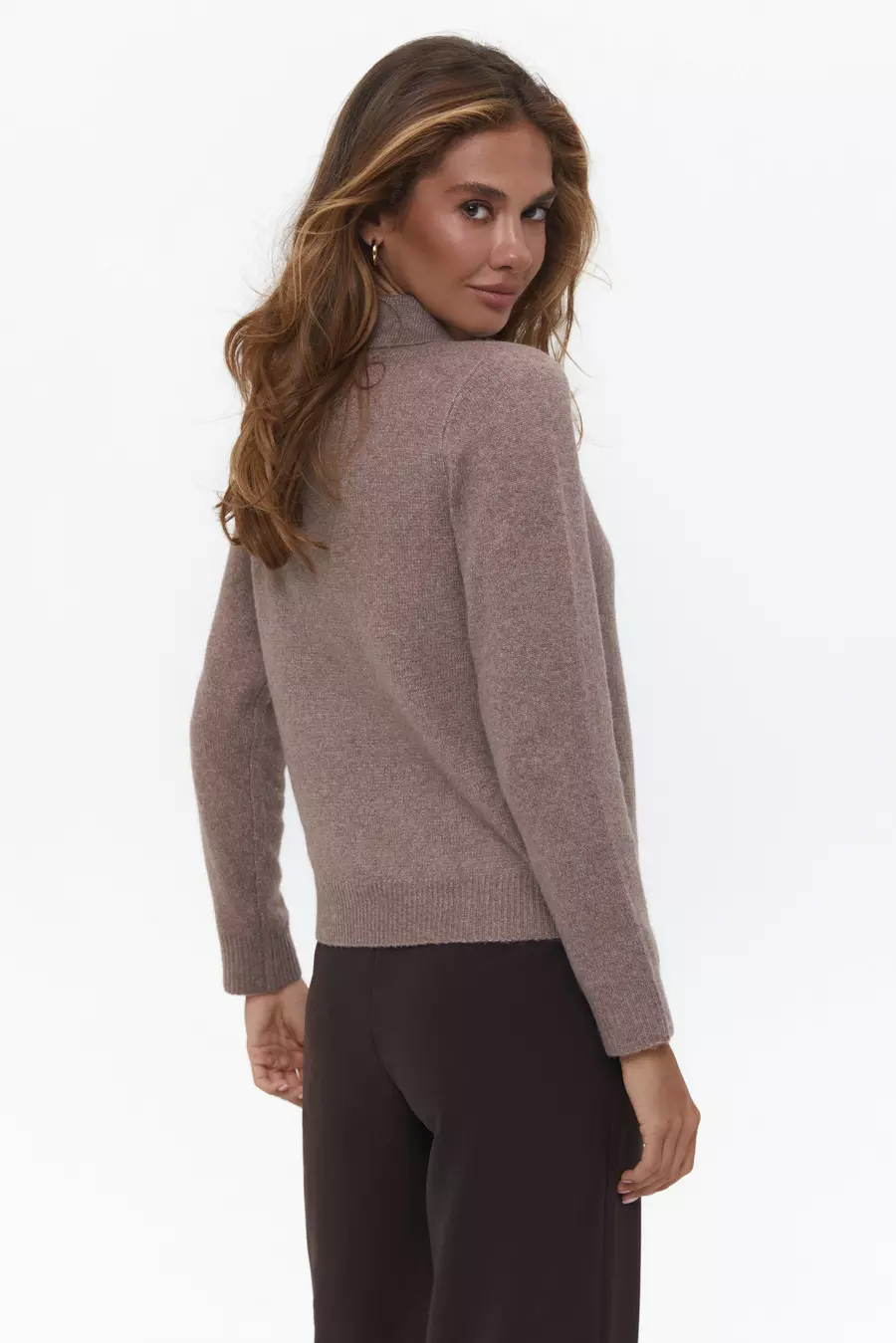 Beige Button-down Polo Sweater - Image 5