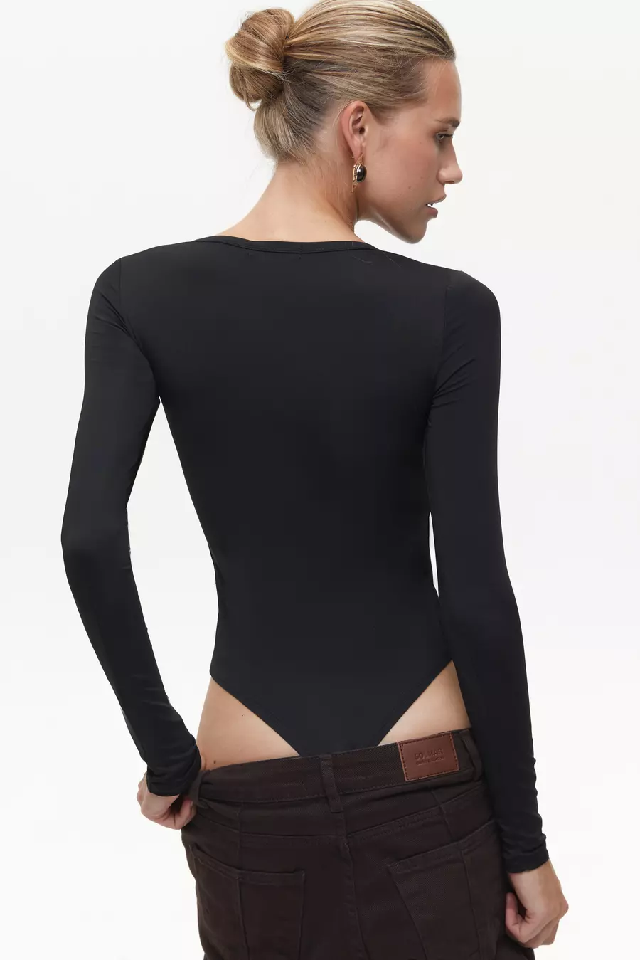 Bow-detail bodysuit, Black - Image 4