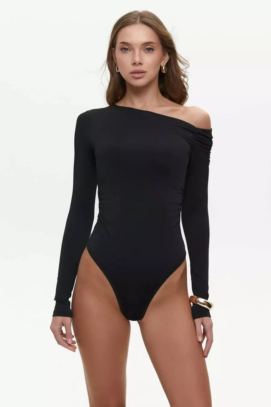 Black Off Shoulder Bodysuit
