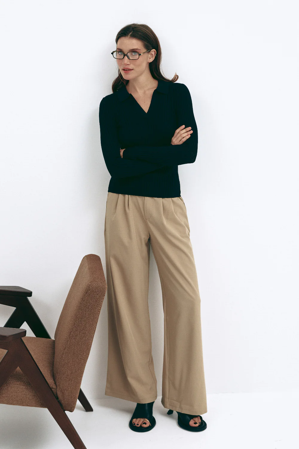 Black Polo Collar Long Sleeve - Image 4