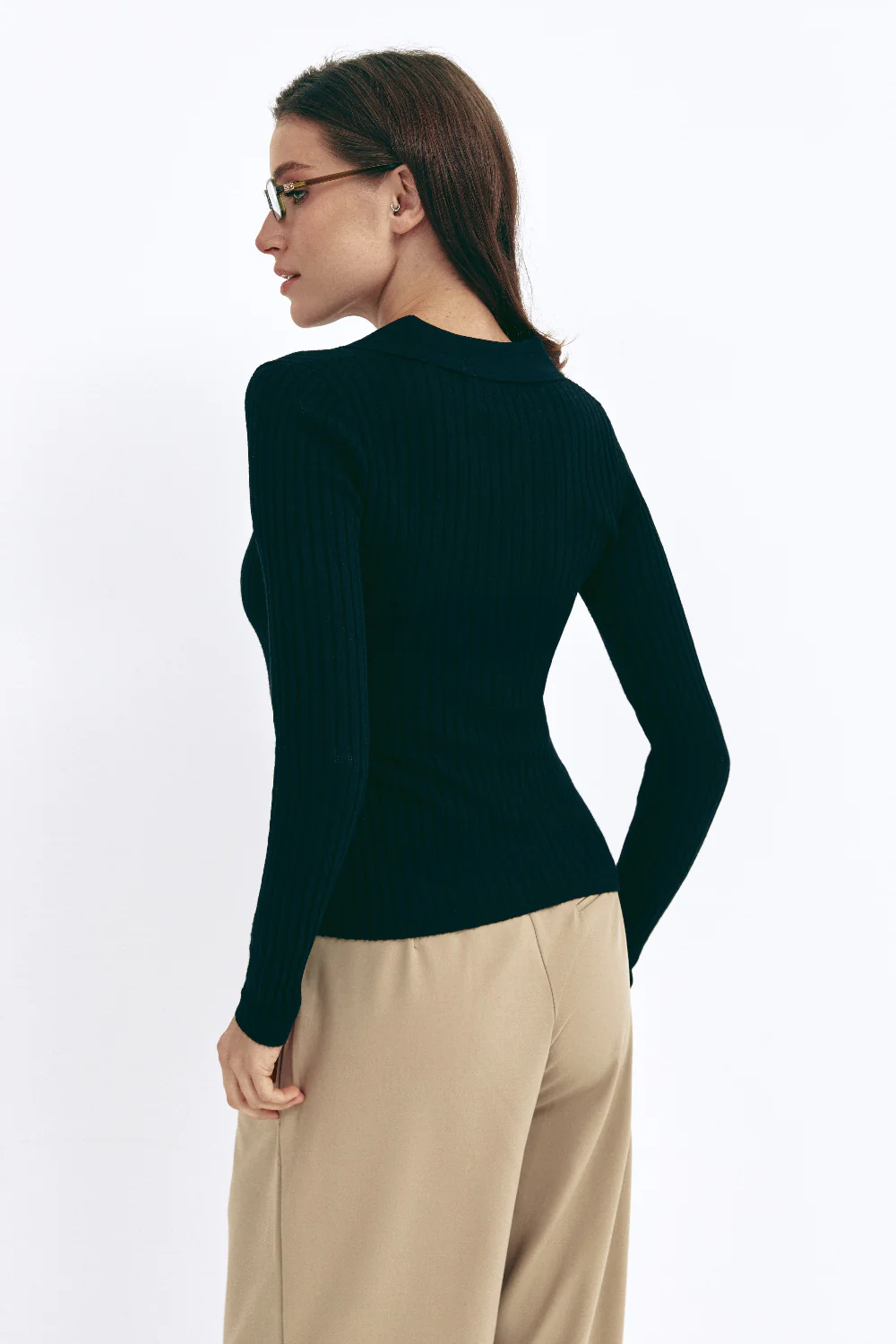 Black Polo Collar Long Sleeve - Image 5
