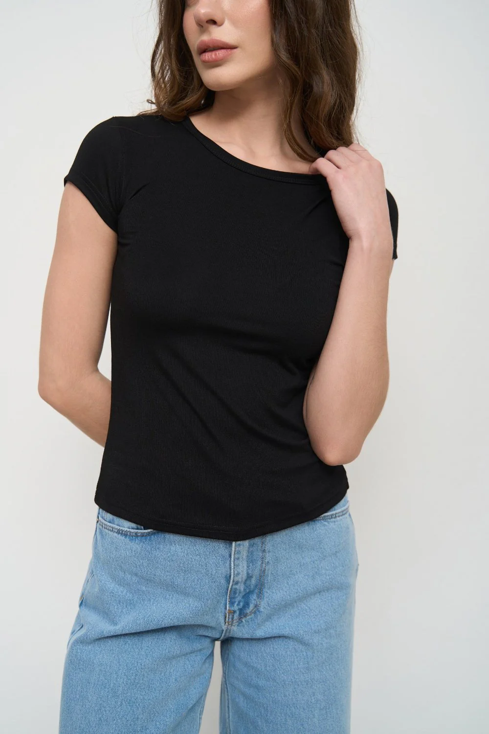 Black Slim Fit T-Shirt - Image 2
