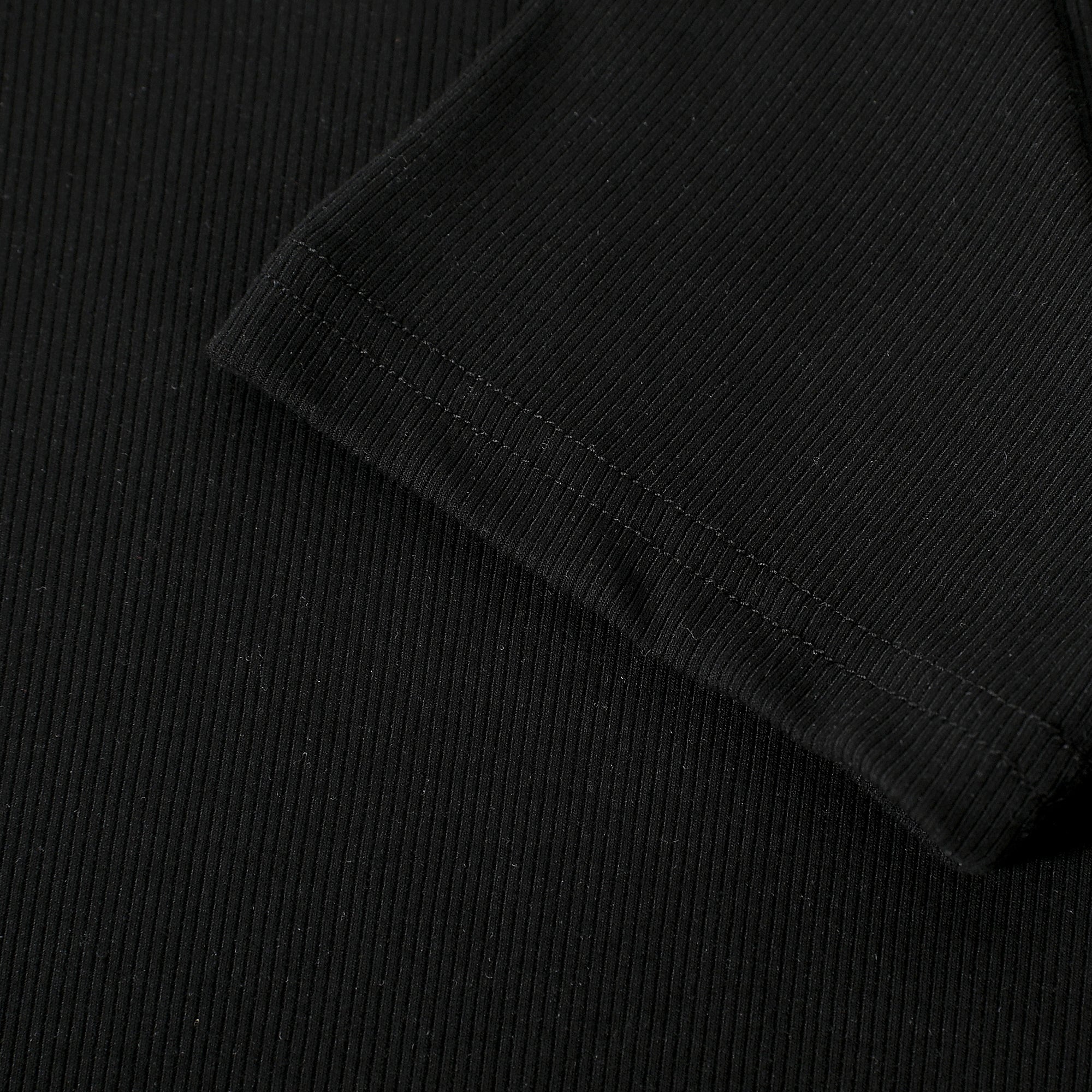 Black Ribbed Crop T-shirt - Image 3