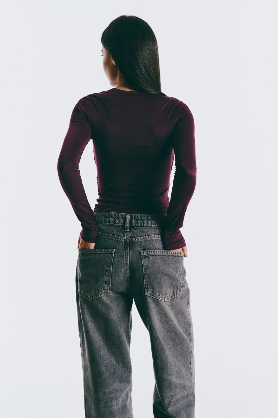 Blackberry Draped Long Sleeve Top - Image 5
