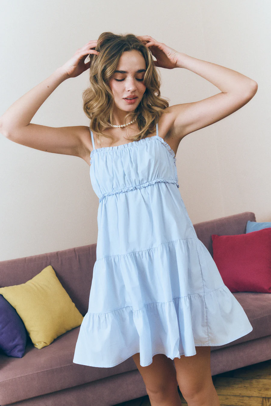 NEW Blue Baby Doll Dress