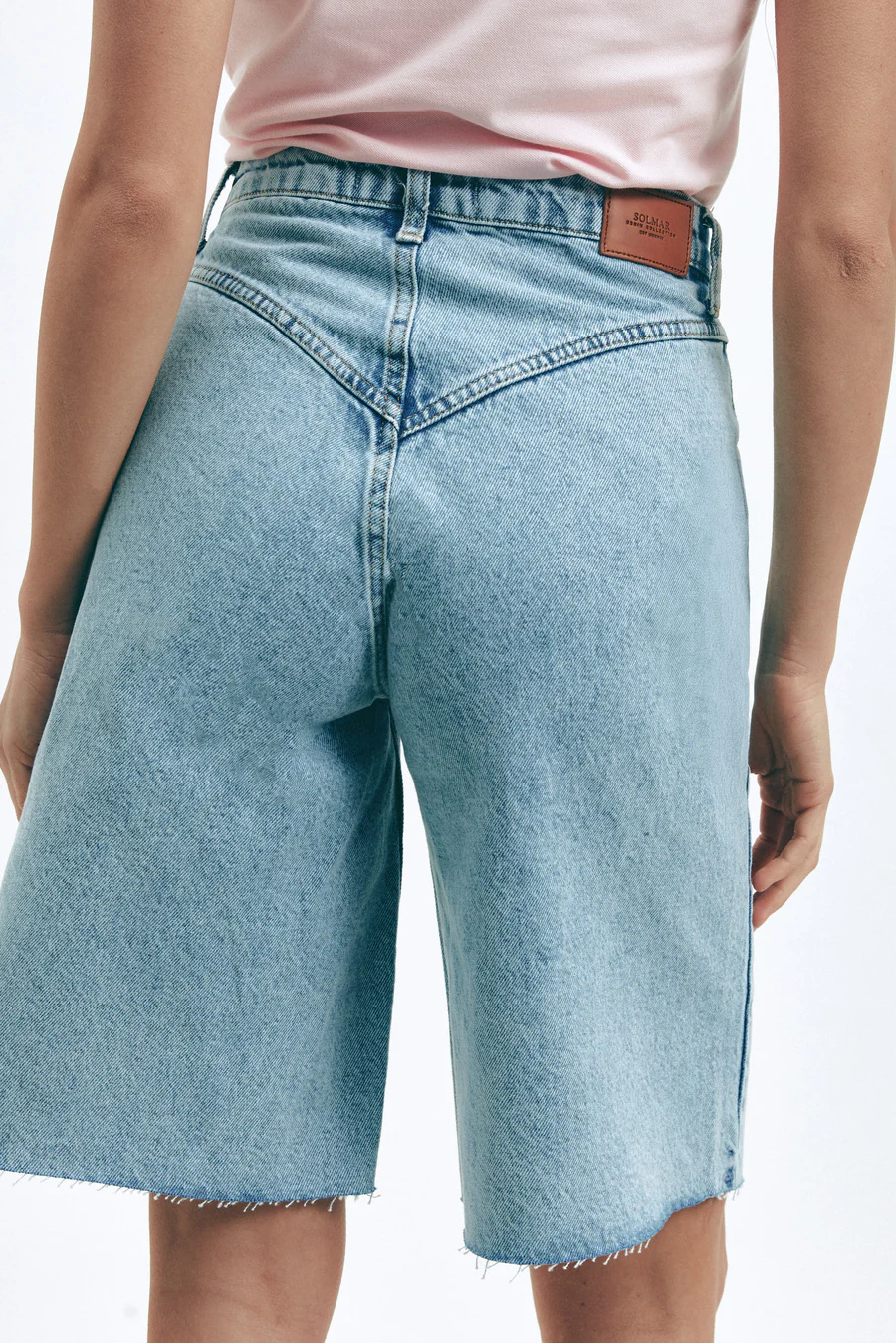 Blue Denim Yoke Shorts - Image 5