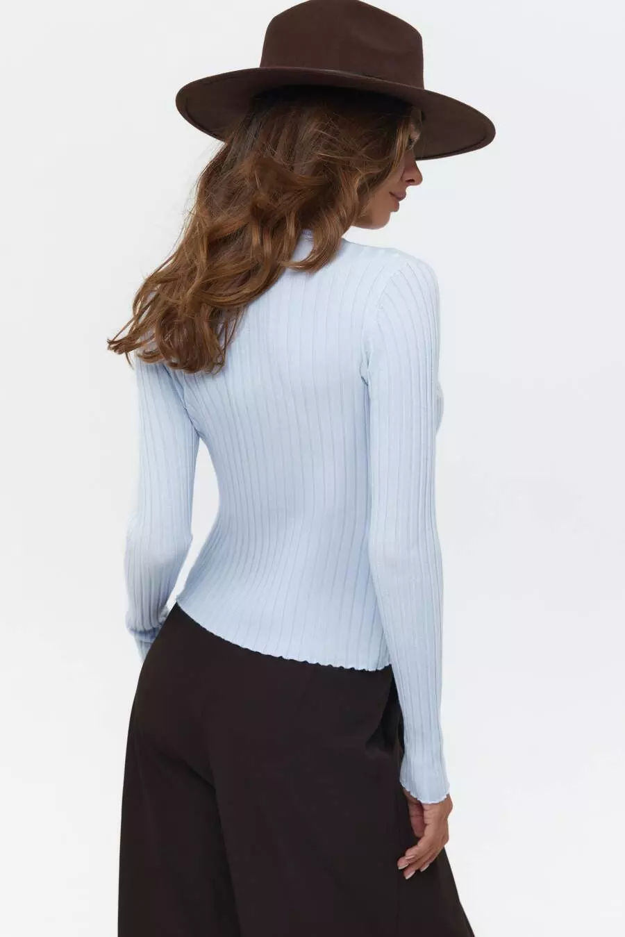 Blue Knit Long Sleeve Top - Image 4