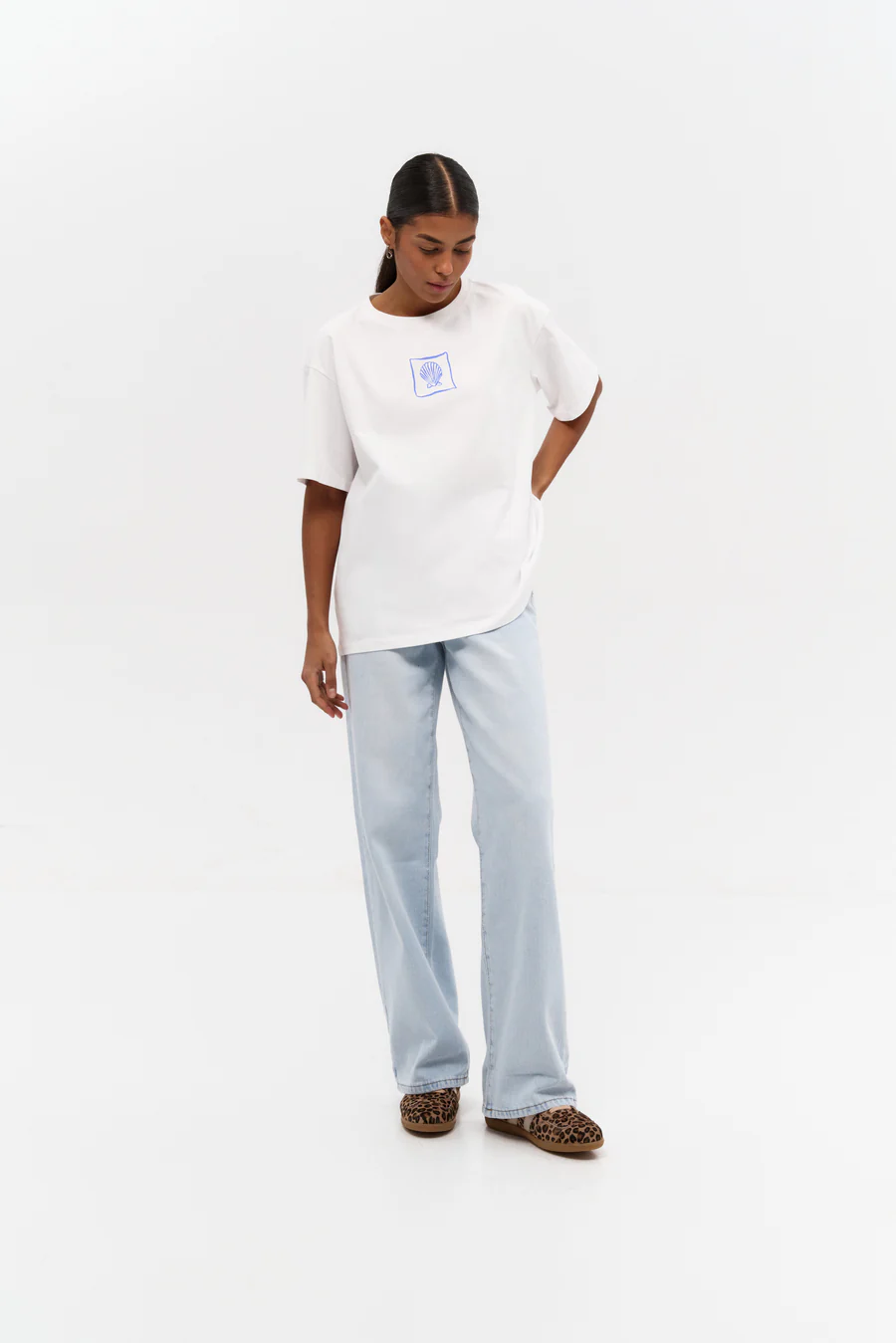 Blue "Sea Lover" Print T-shirt - Image 2