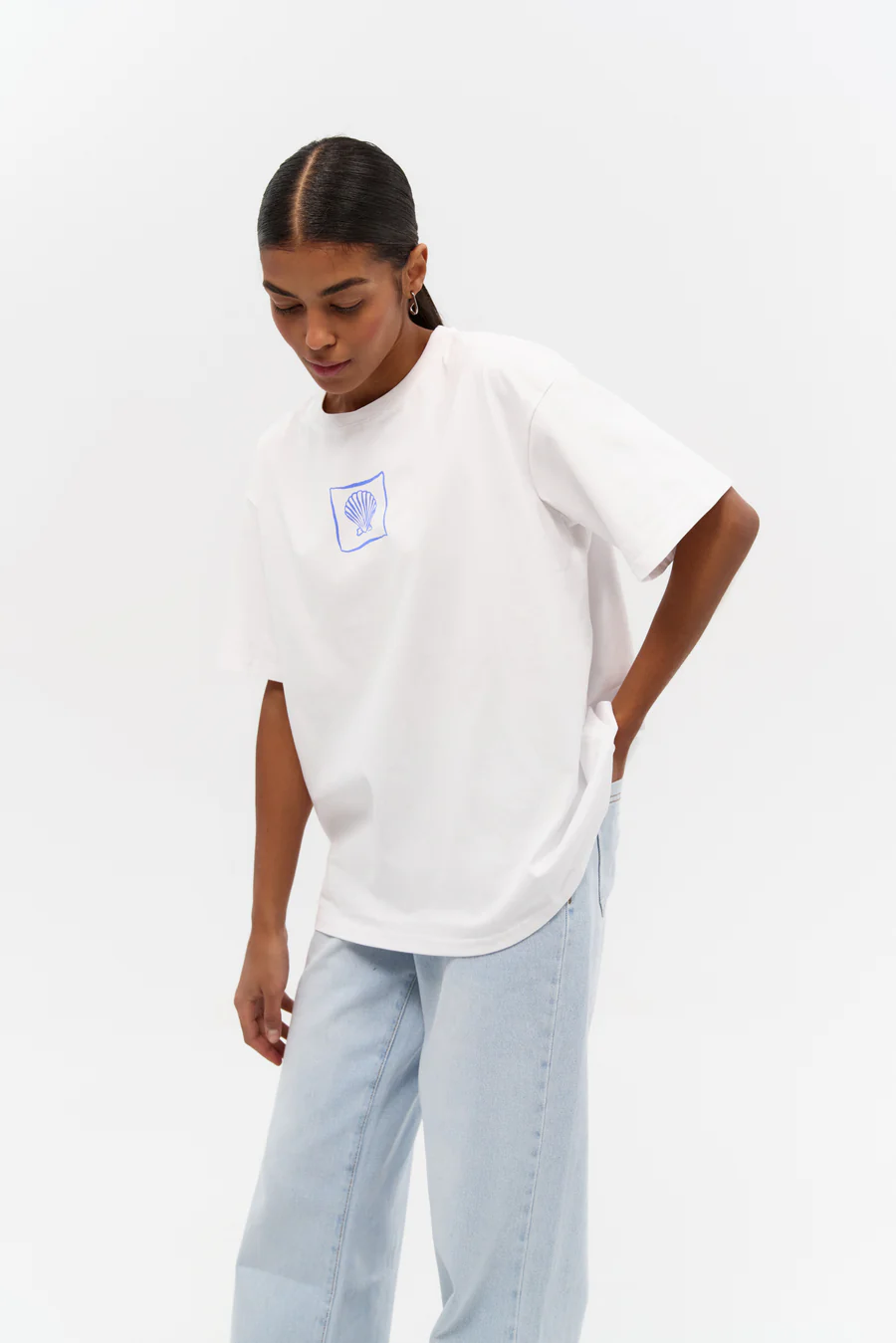 Blue "Sea Lover" Print T-shirt - Image 3