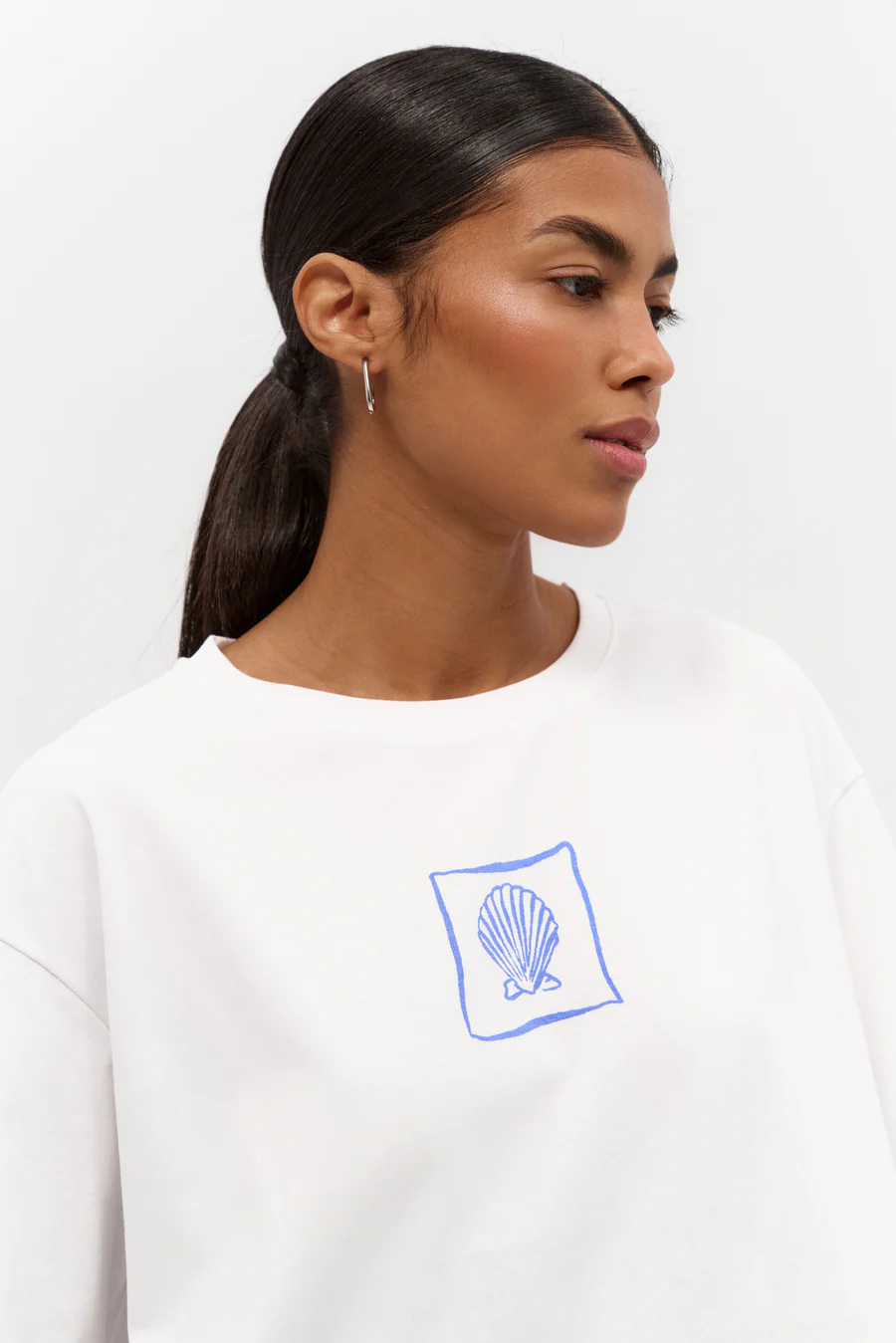 Blue "Sea Lover" Print T-shirt - Image 4