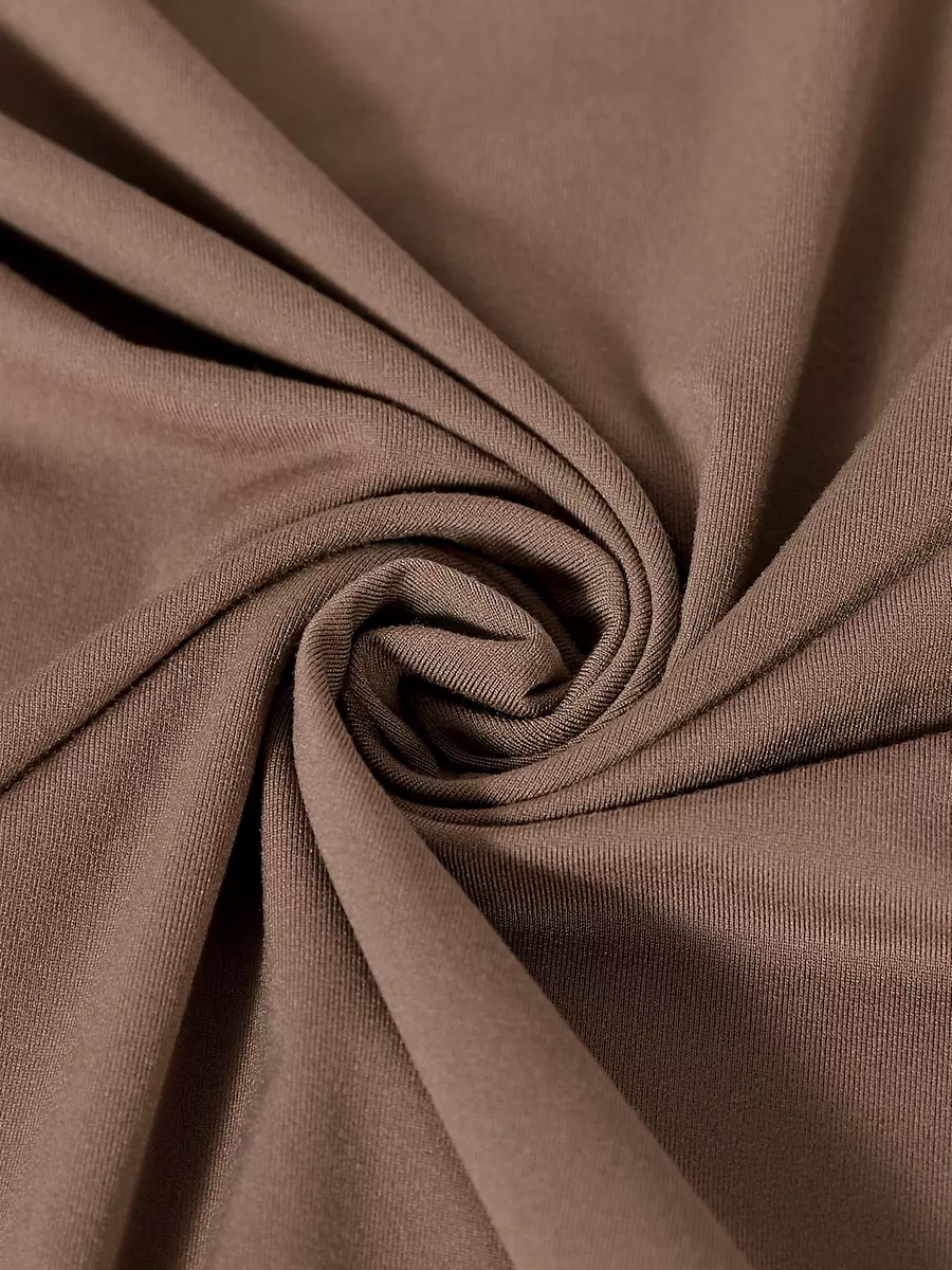 Brown High Neck Long Sleeve Top - Image 4