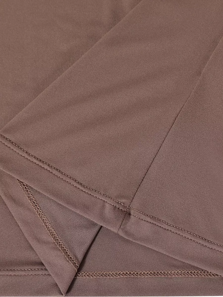 Brown High Neck Long Sleeve Top - Image 5