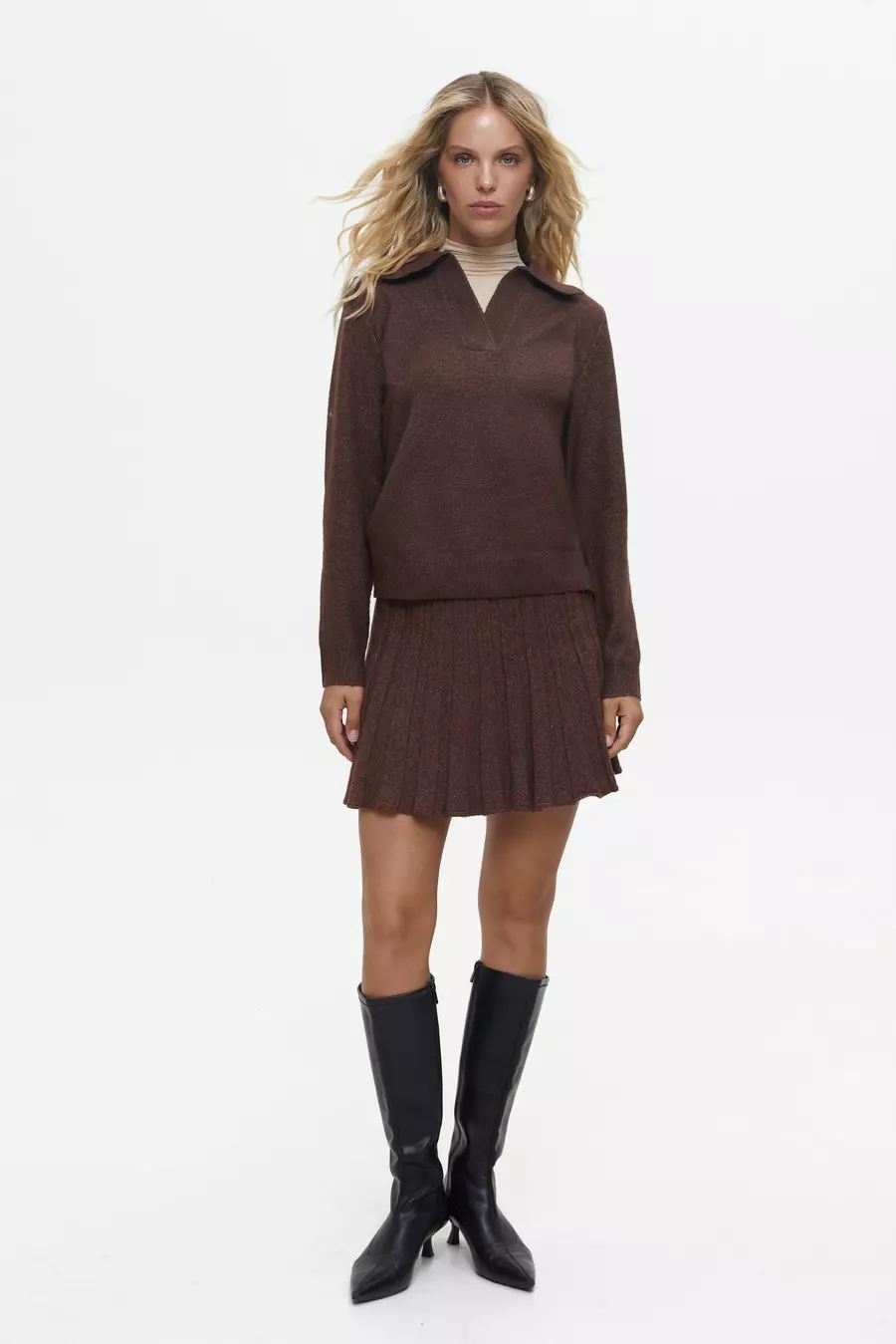 Brown Polo Sweater - Image 2