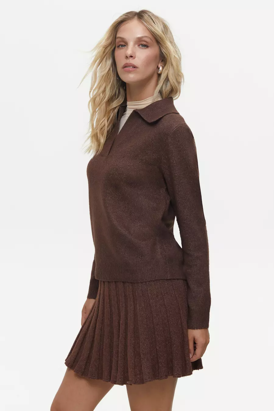 Brown Polo Sweater - Image 4