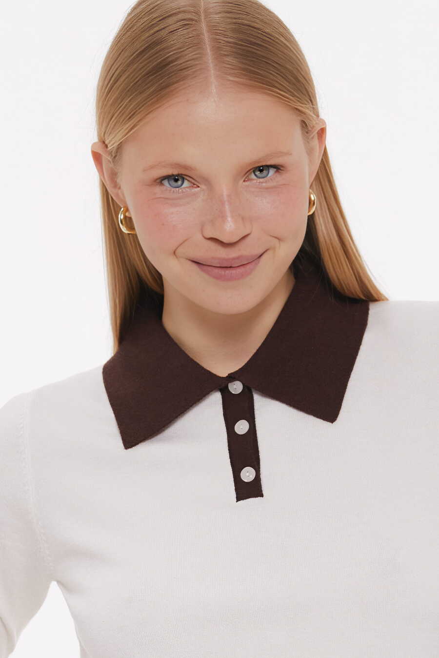 Brown Short-Sleeved Polo - Image 2