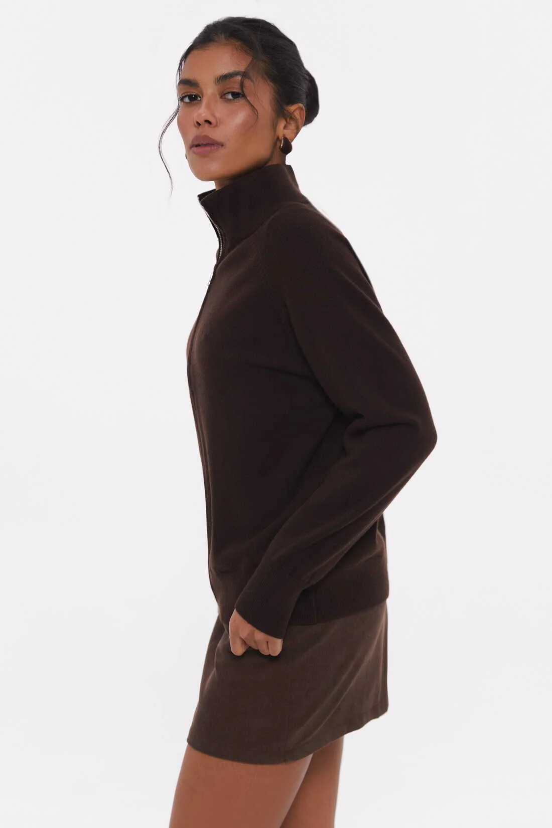 Brown Soft Knit Cardigan - Image 5
