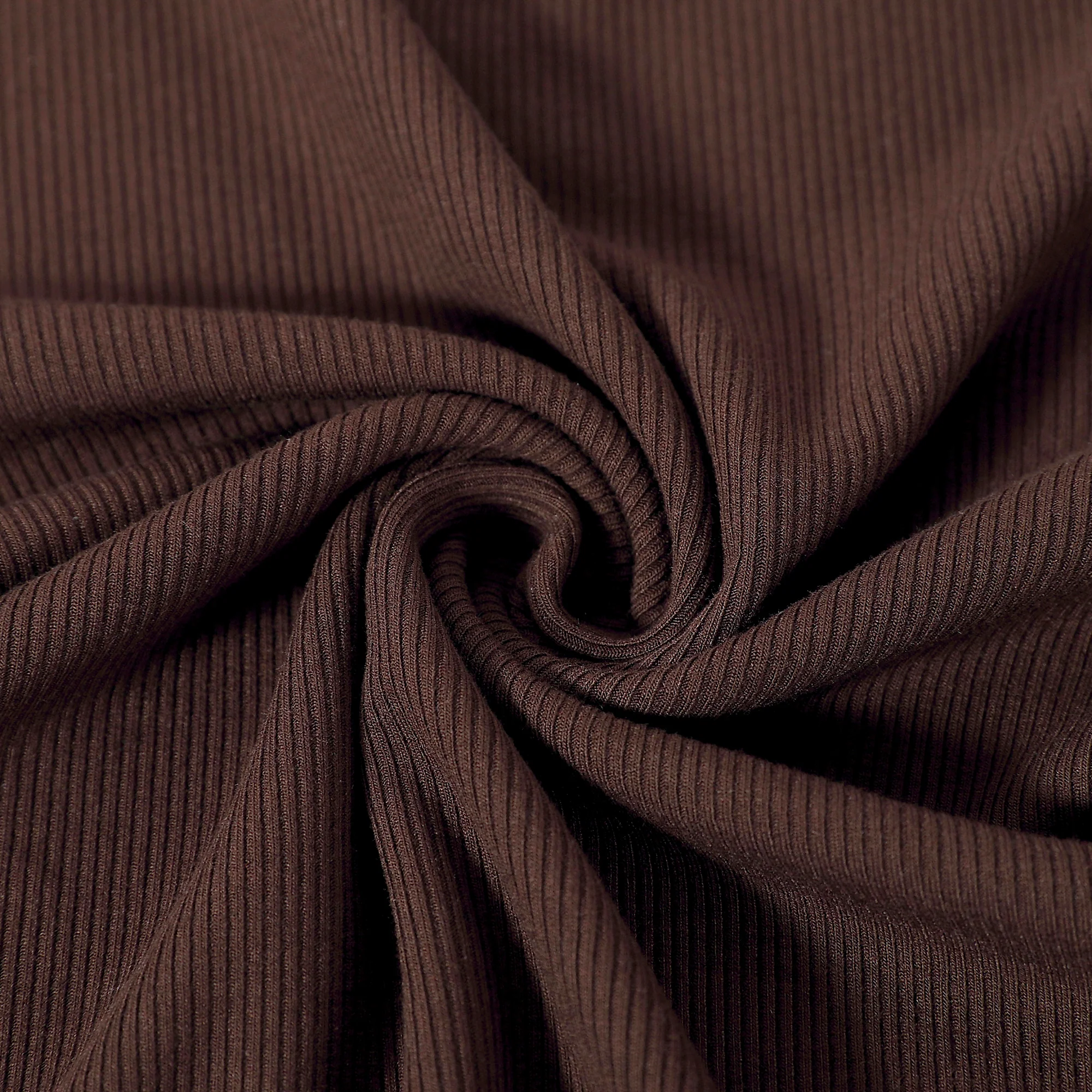 Brown Ribbed Crop T-shirt - Image 5