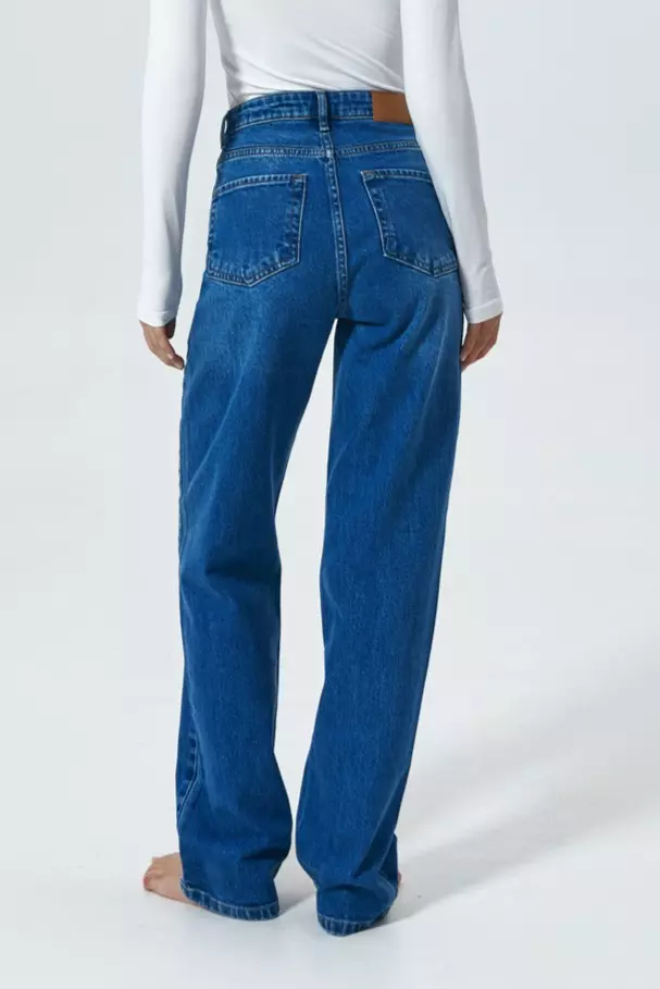 High waist STRAIGHT jeans, Blue - Image 4
