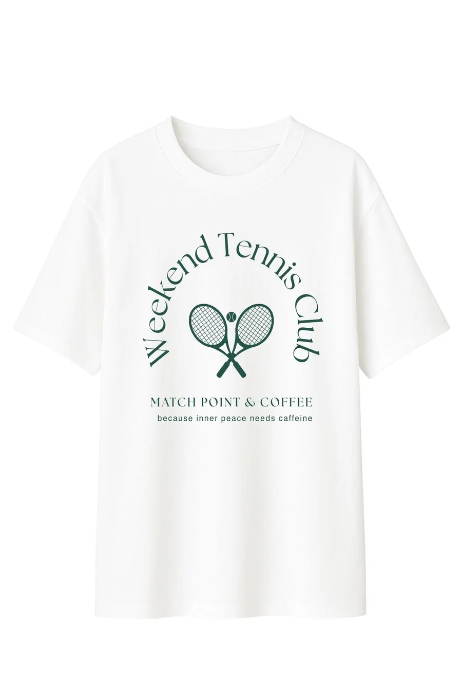 Tennis Club graphic T-shirt, White