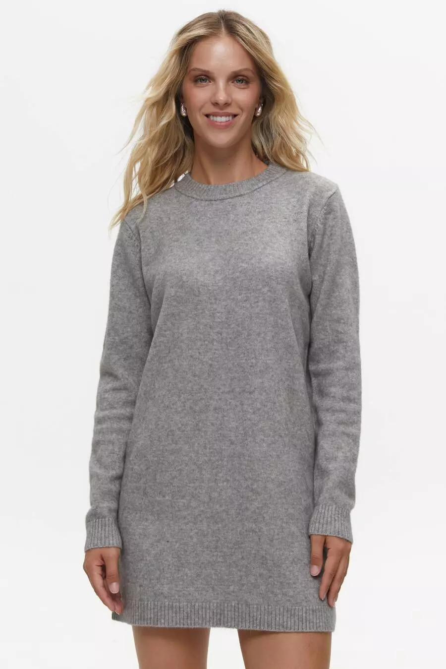 Grey Oversized Sweater Dress - Image 3