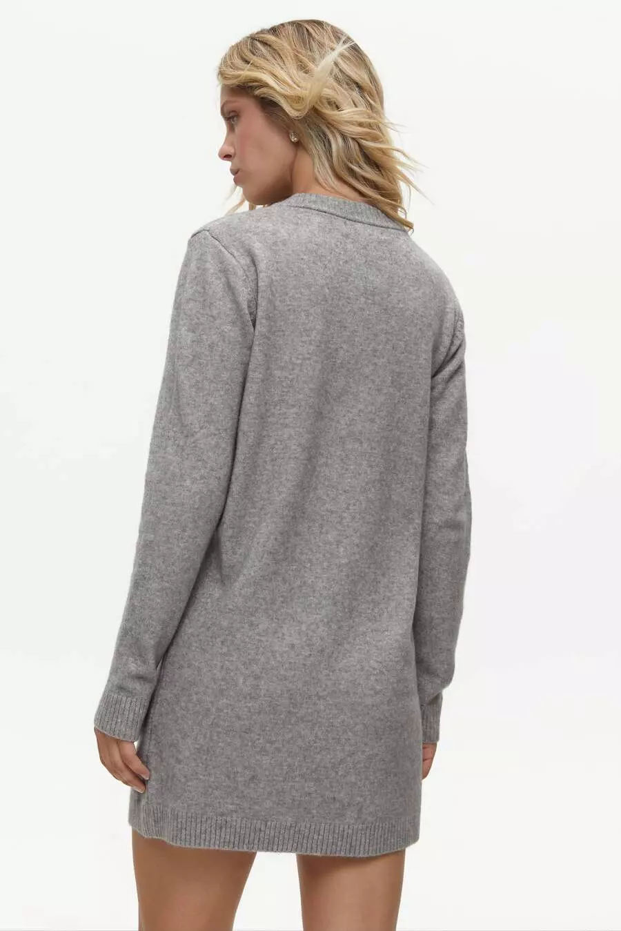 Grey Oversized Sweater Dress - Image 4