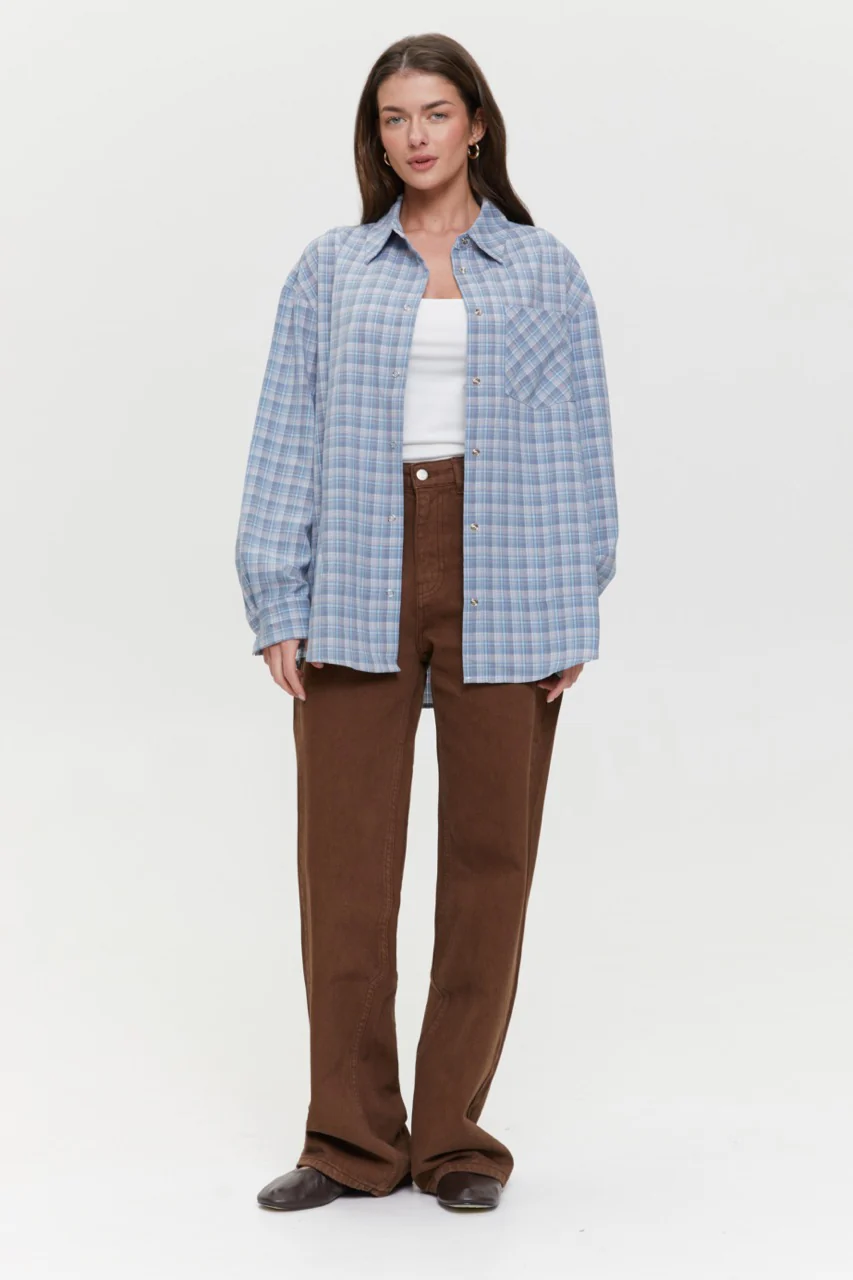Grey Check shirt with pockets