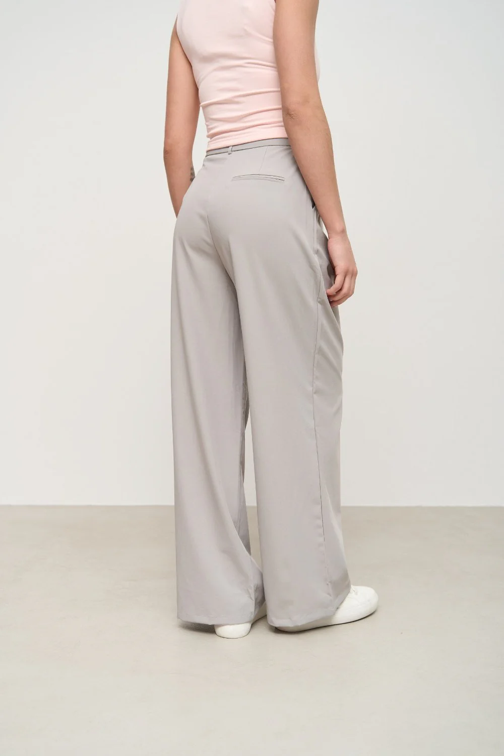 Grey Wide Leg Pants - Image 5