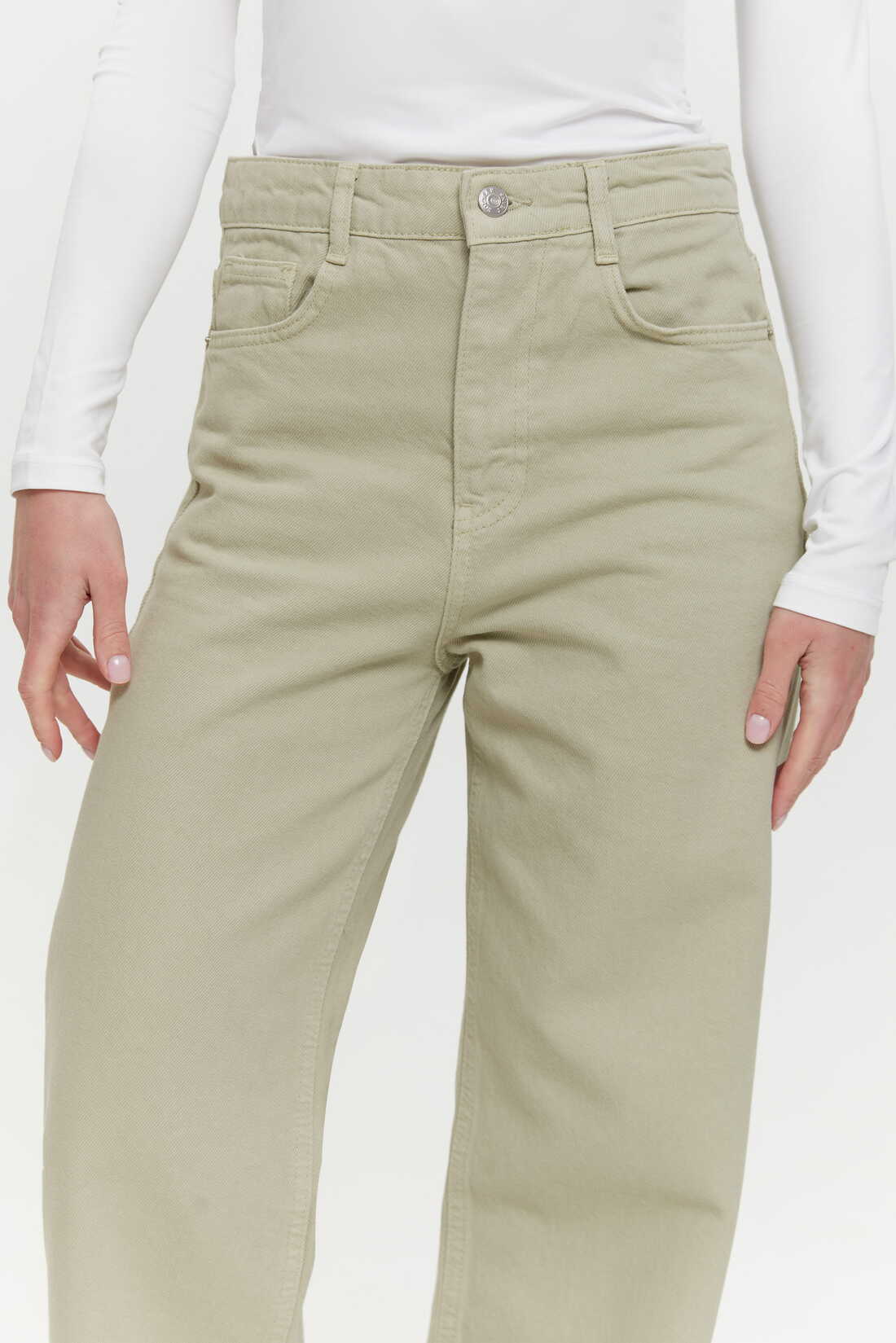 Green Wide Leg Jeans - Image 3