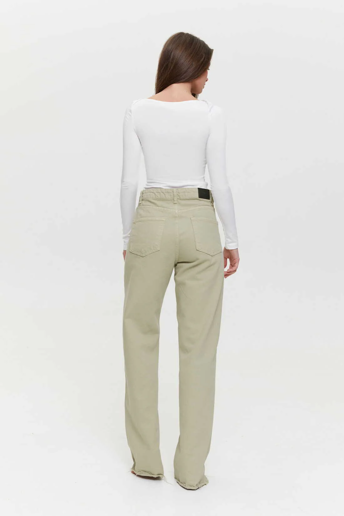 Green Wide Leg Jeans - Image 4