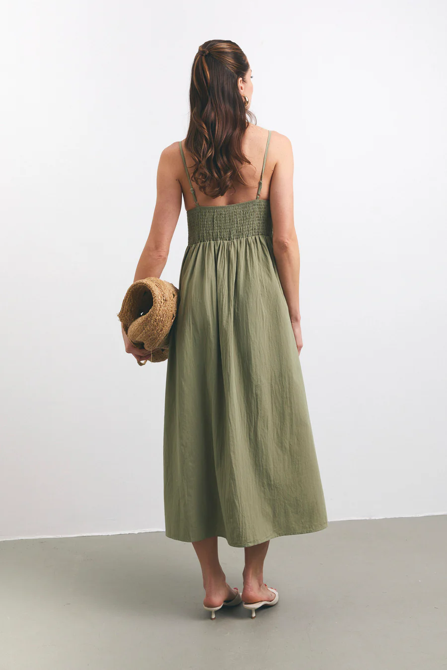 NEW Khaki Decorative Patch Maxi Dress - Image 9