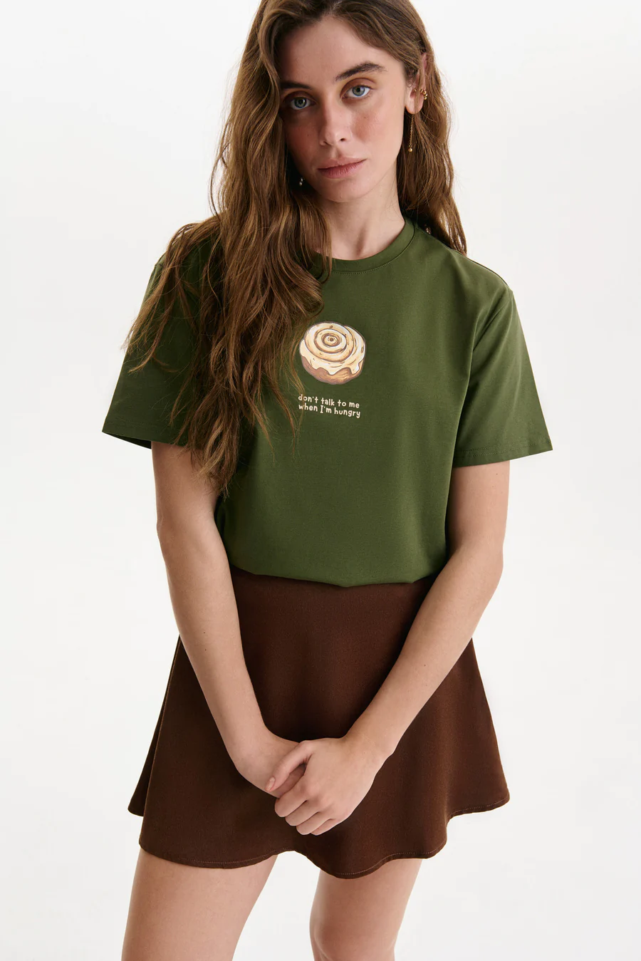 Khaki Yummy Print T-shirt