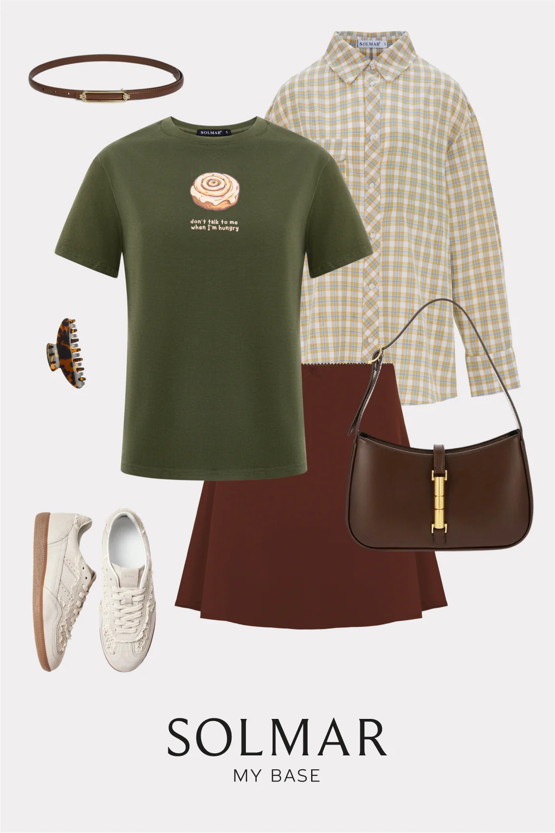 Khaki Yummy Print T-shirt - Image 5