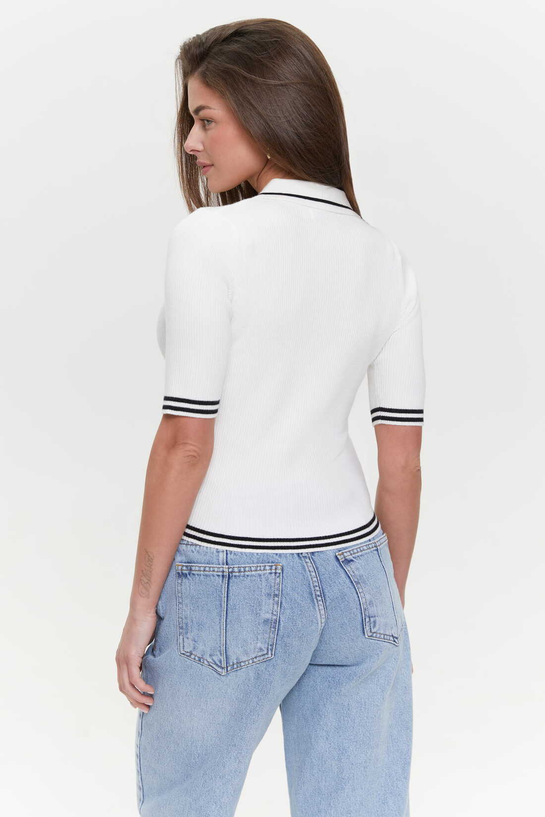 Milk Cream Classic knit Polo jumper - Image 4