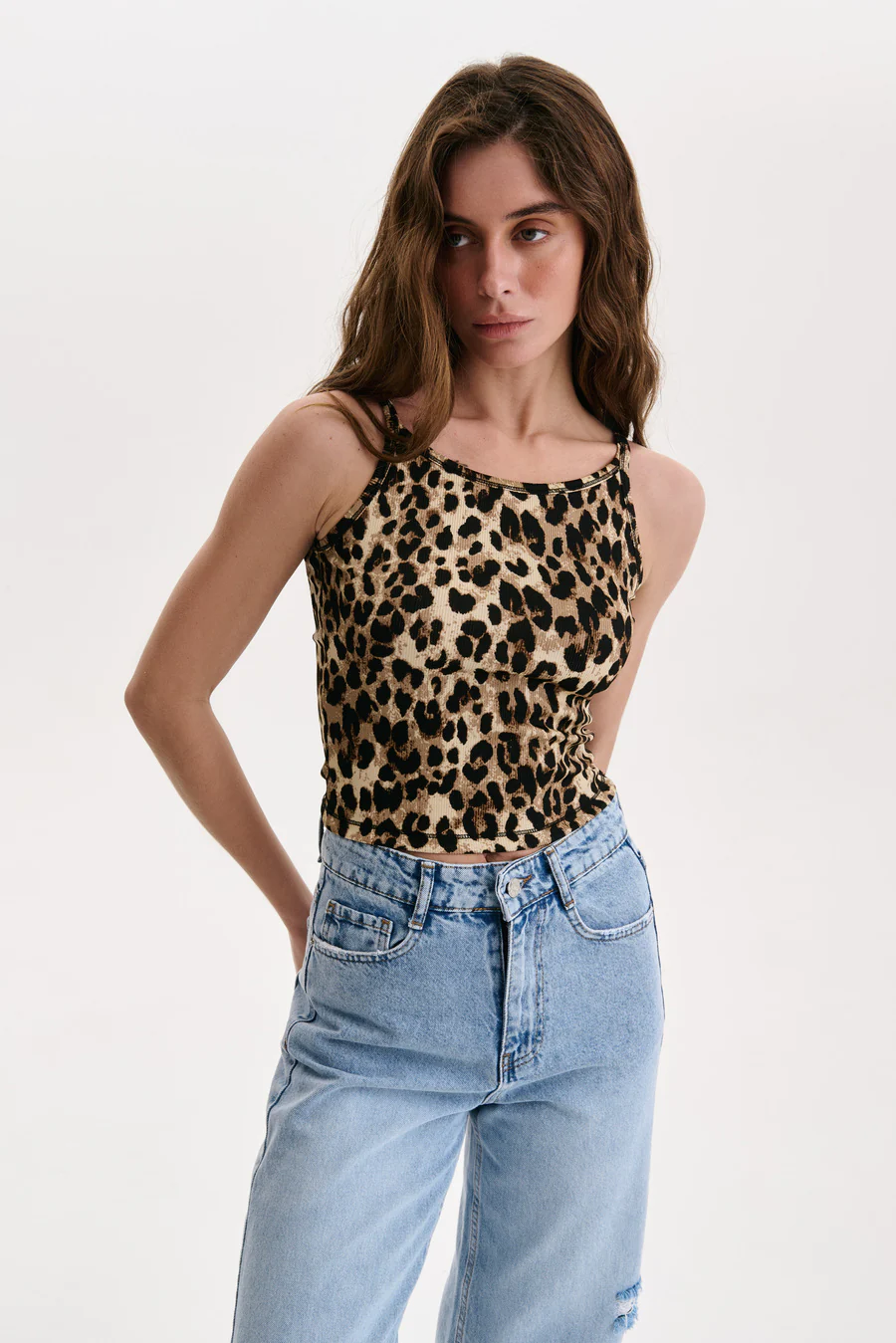 NEW Animal Print Slim Strap Tank Top - Image 2