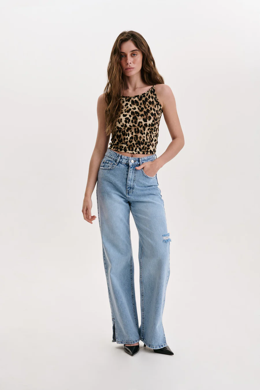NEW Animal Print Slim Strap Tank Top - Image 4