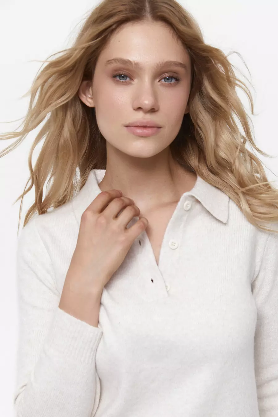 Milk Button-down Polo Sweater - Image 3
