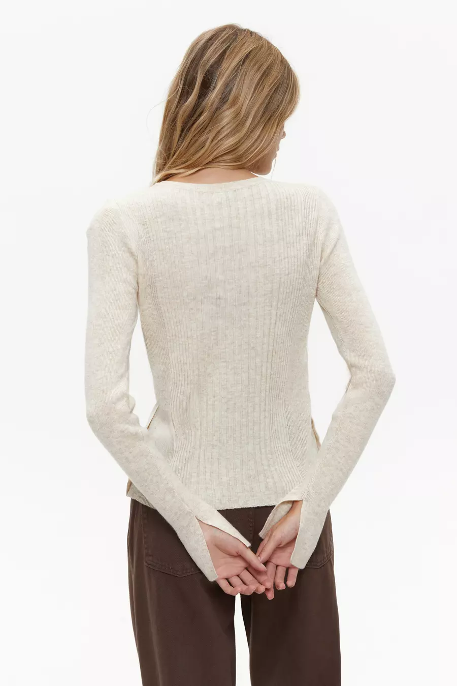 Milk Jumper with Side Buttons - Image 5