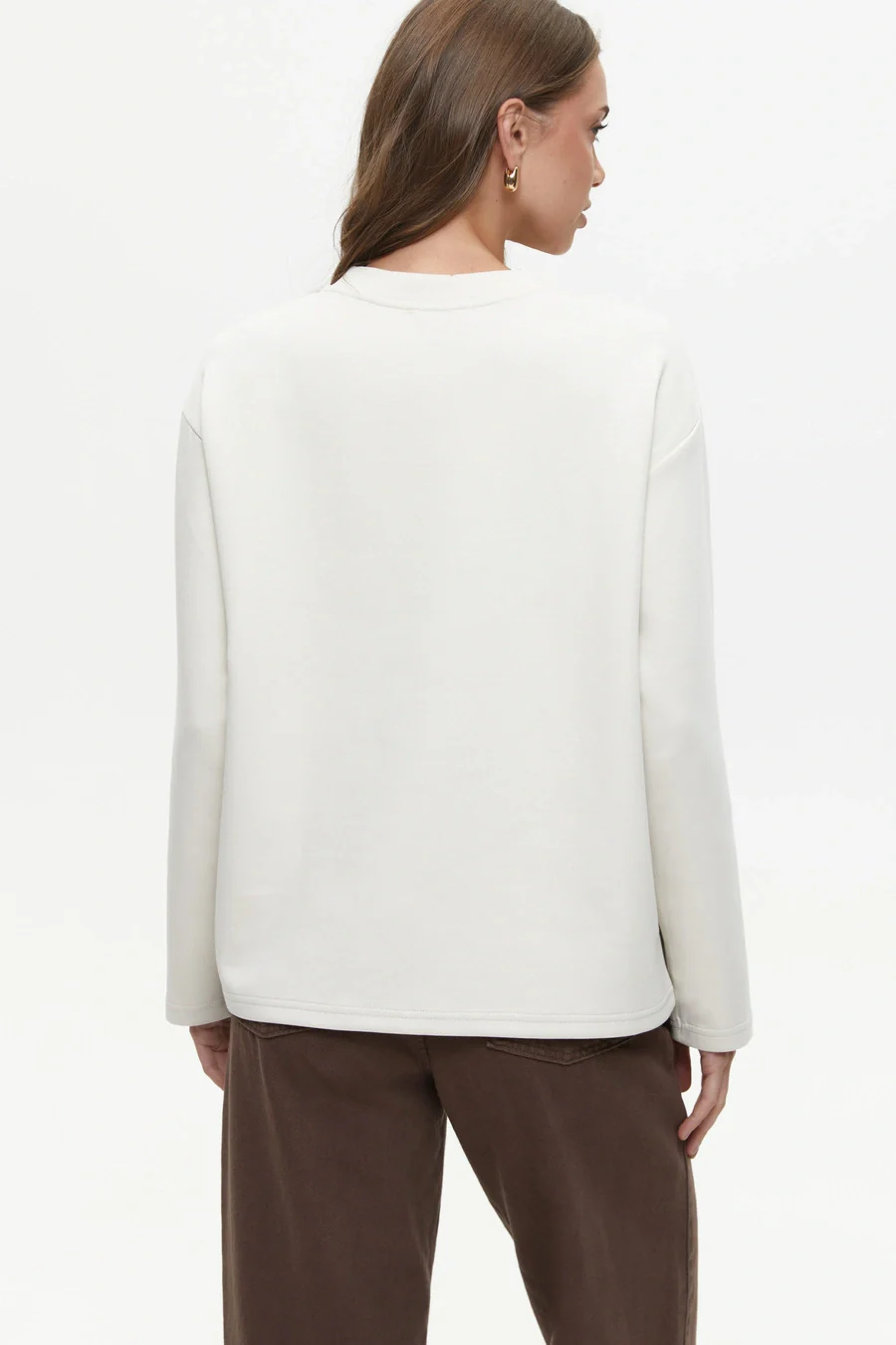 Milk Oversized Long Sleeve Top - Image 6