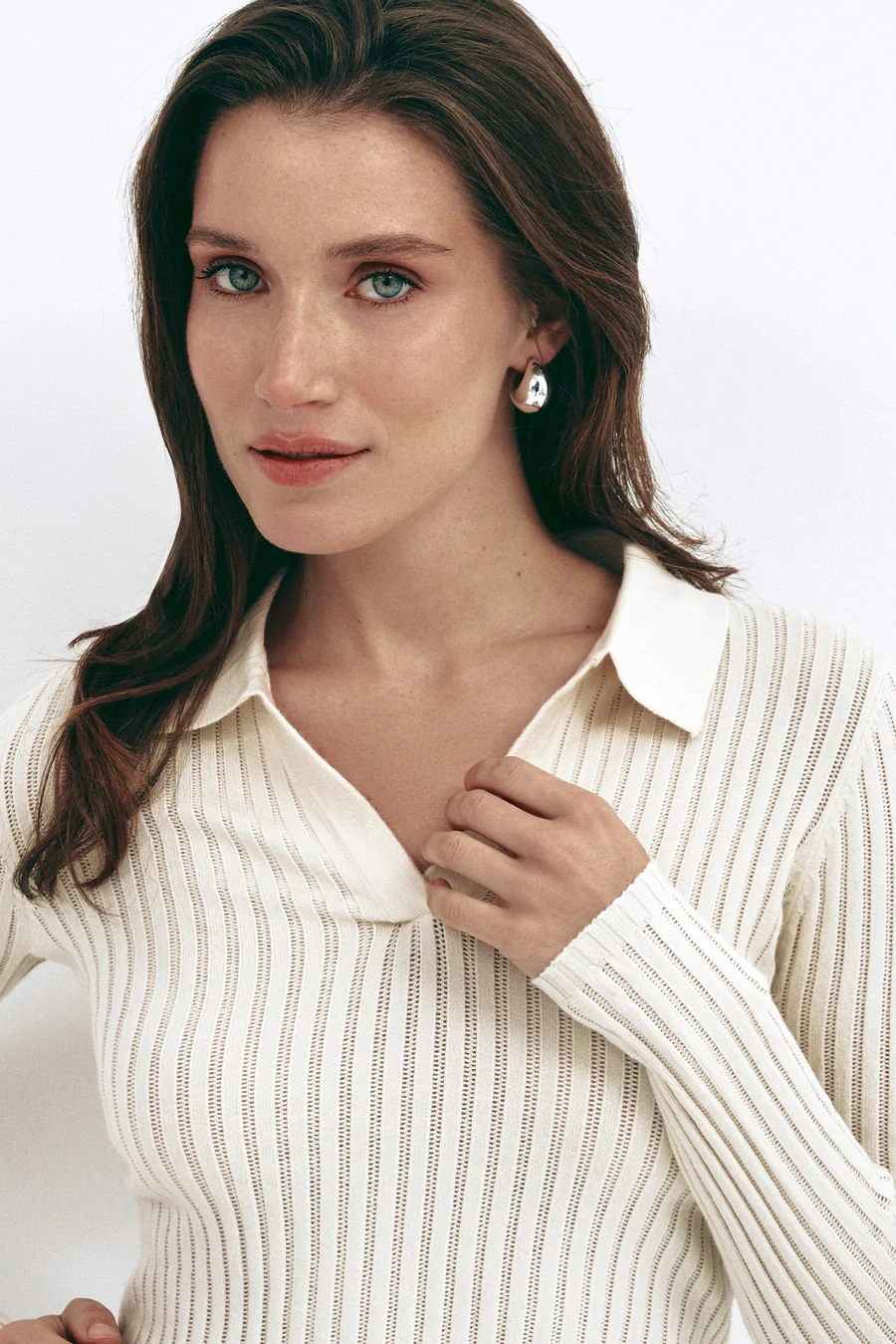 Milk Polo Collar Long Sleeve - Image 4