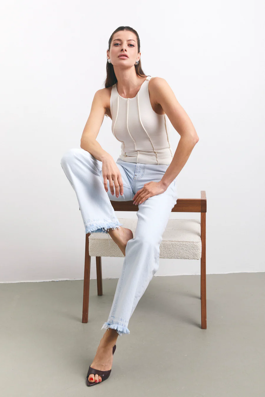 Milk Seam Detail Tank Top - Image 4