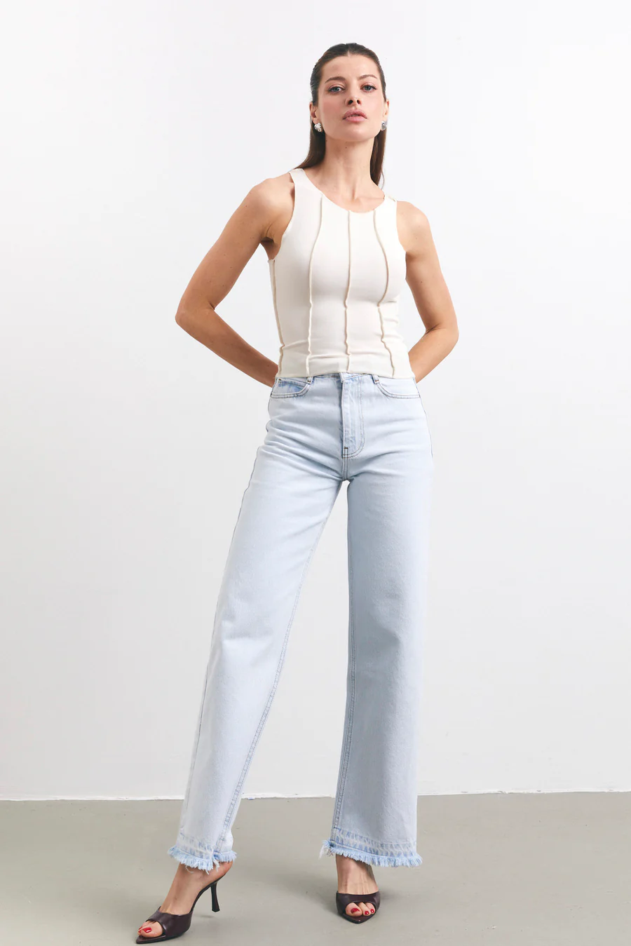 Milk Seam Detail Tank Top - Image 6