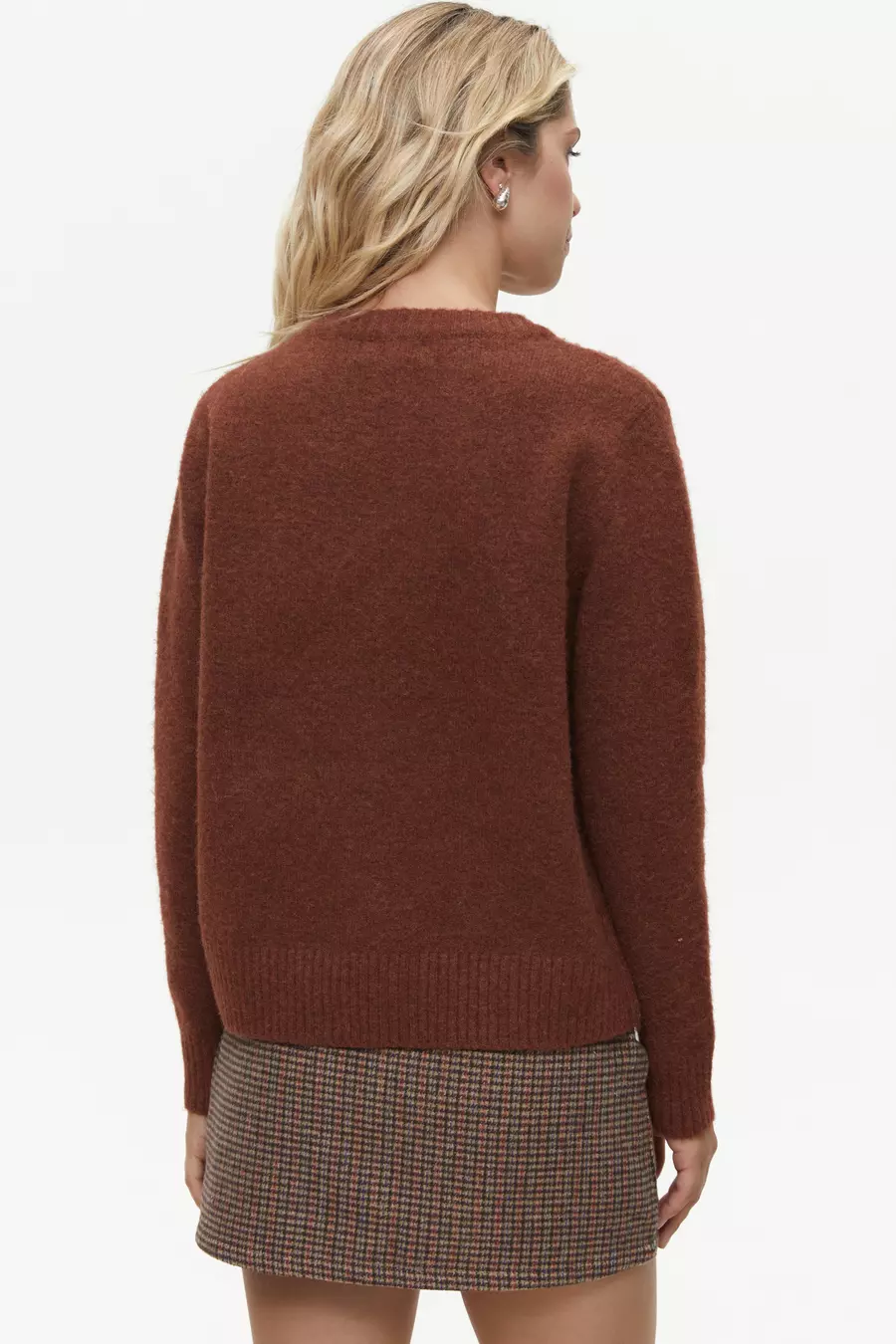 Orange Textured Knit Sweater - Image 5