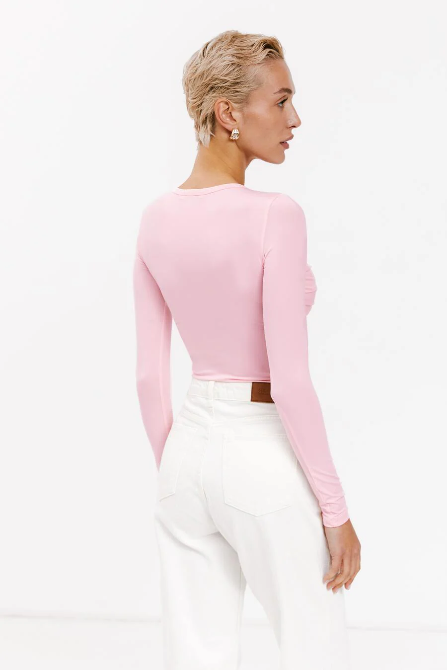 Bow-detail bodysuit, Baby Pink - Image 4