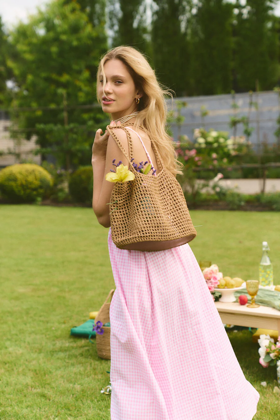 NEW Pink Gingham Check Maxi Dress - Image 3