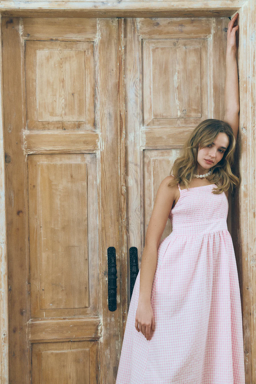 NEW Pink Gingham Check Maxi Dress - Image 9
