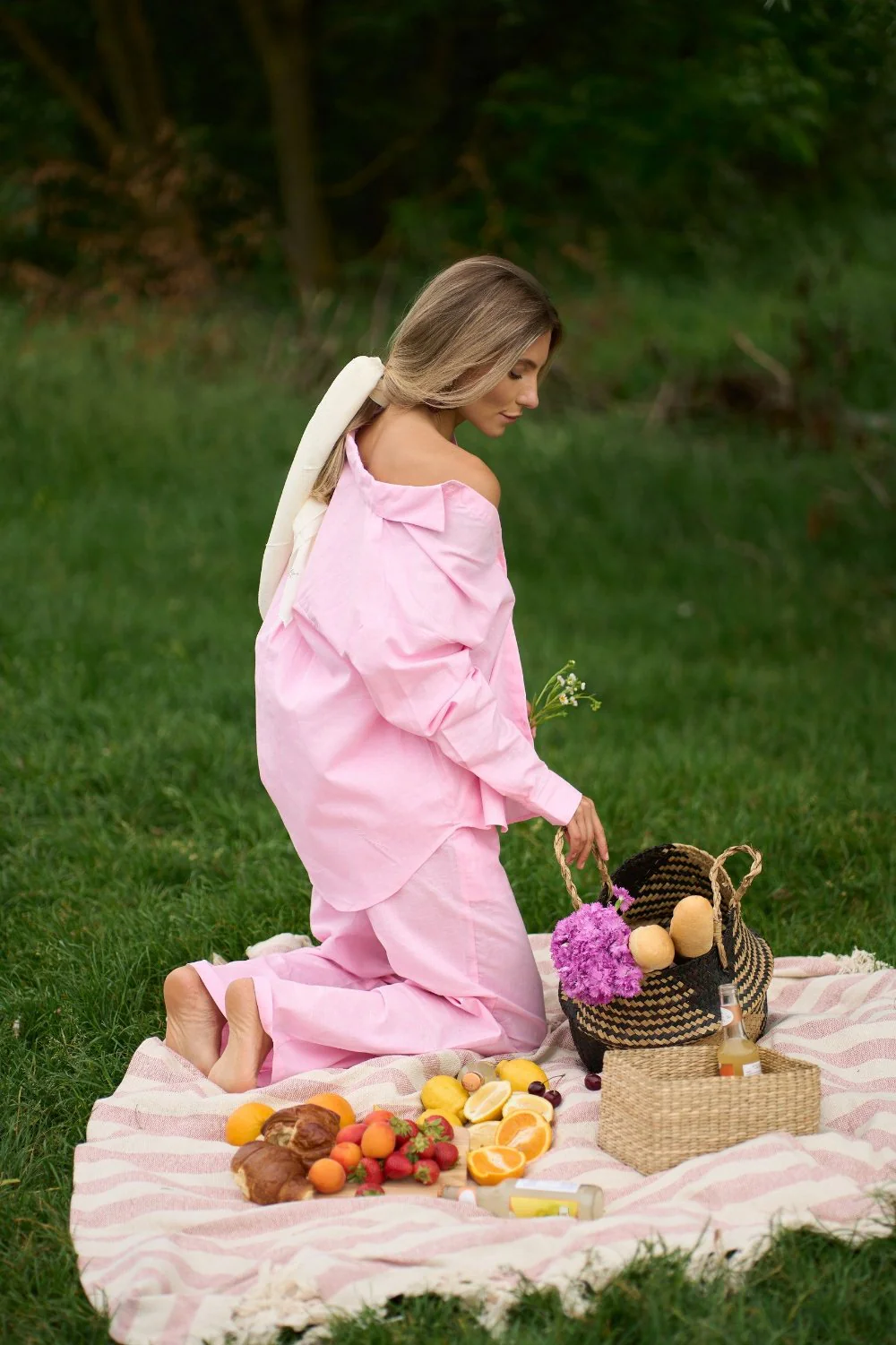 Pink Linen Blend Shirt - Image 4