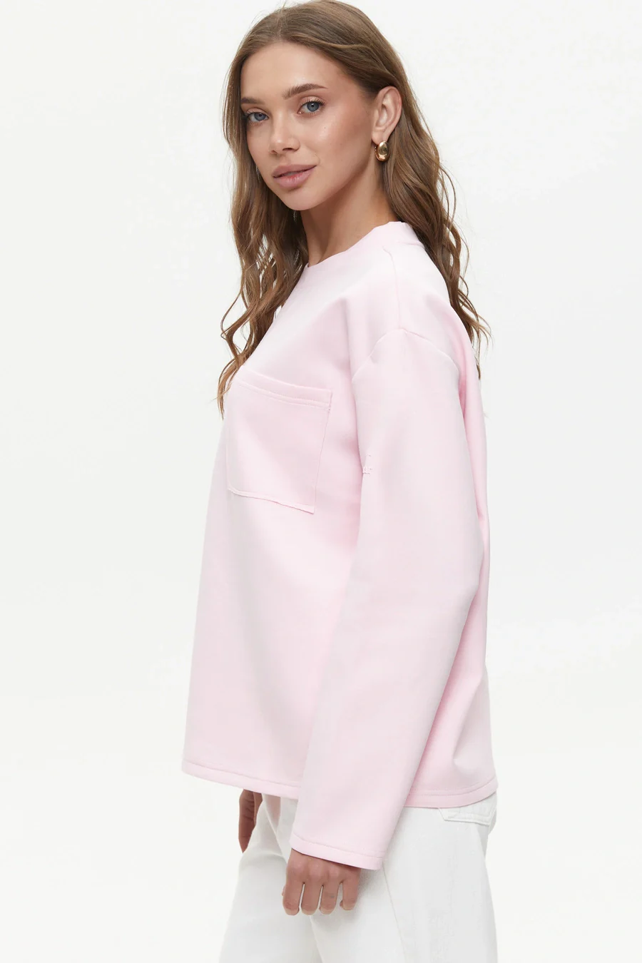 Pink Oversized Long Sleeve Top - Image 5