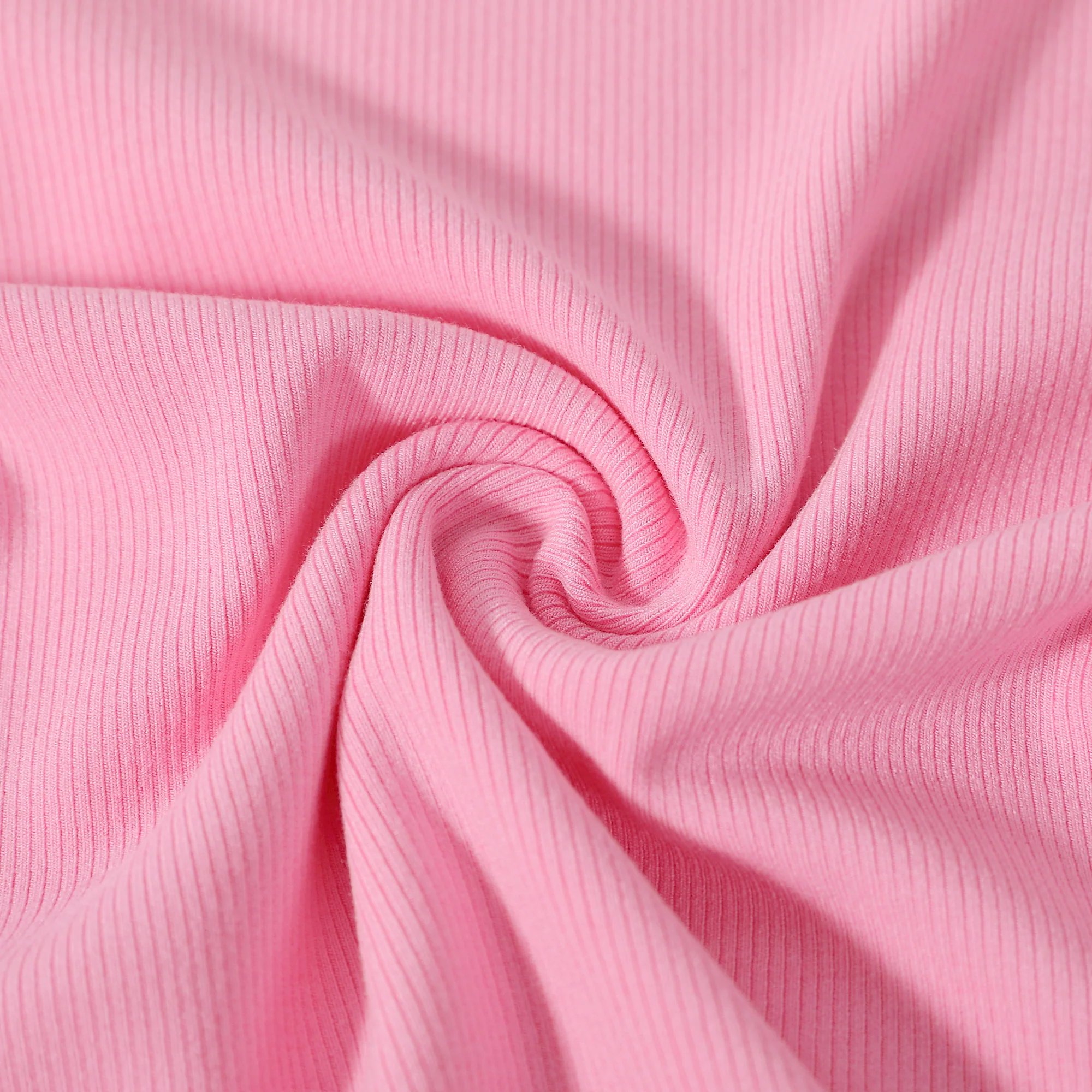 Pink Ribbed Crop T-shirt - Image 6