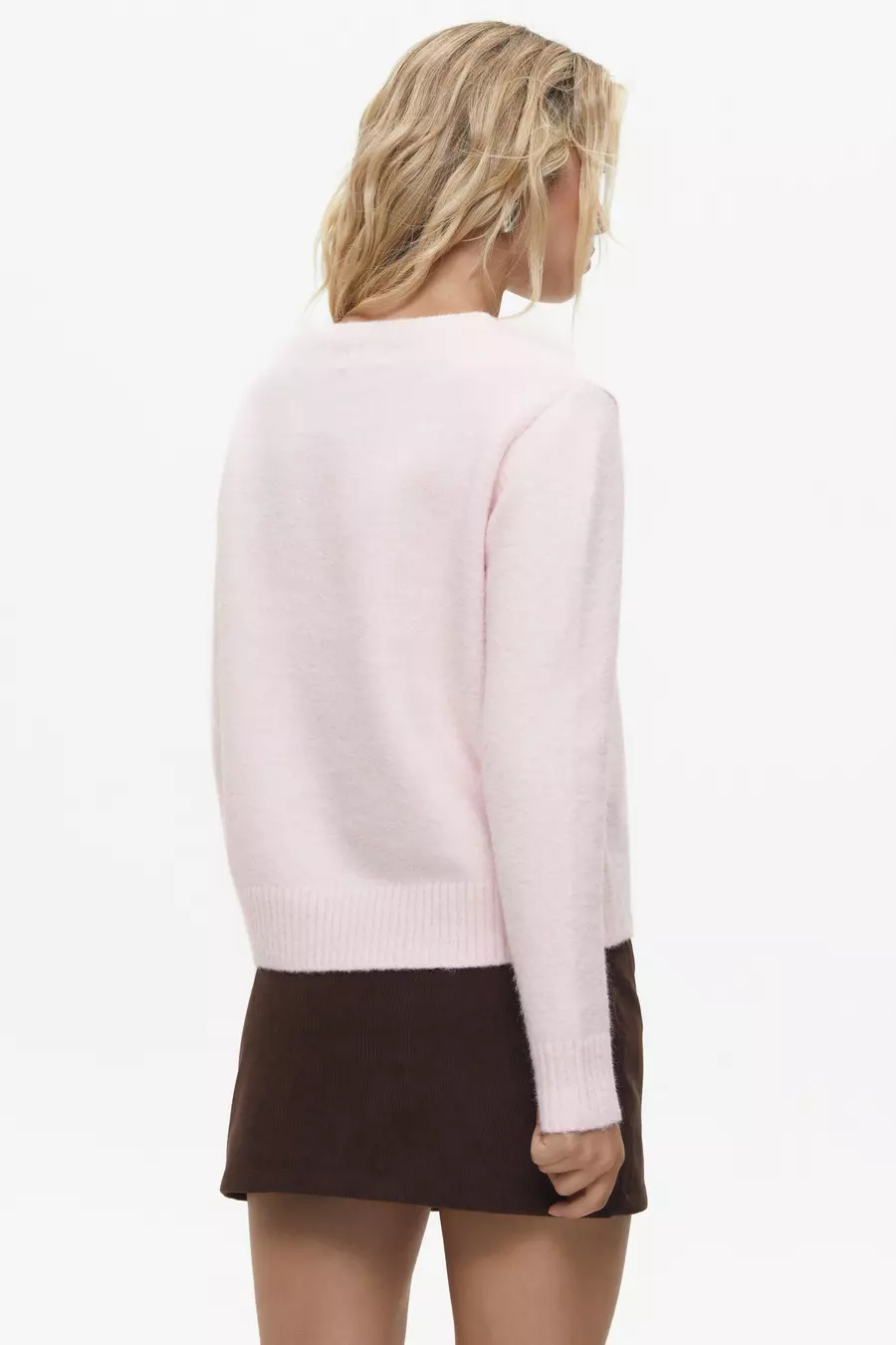 Pink Textured Knit Sweater - Image 5