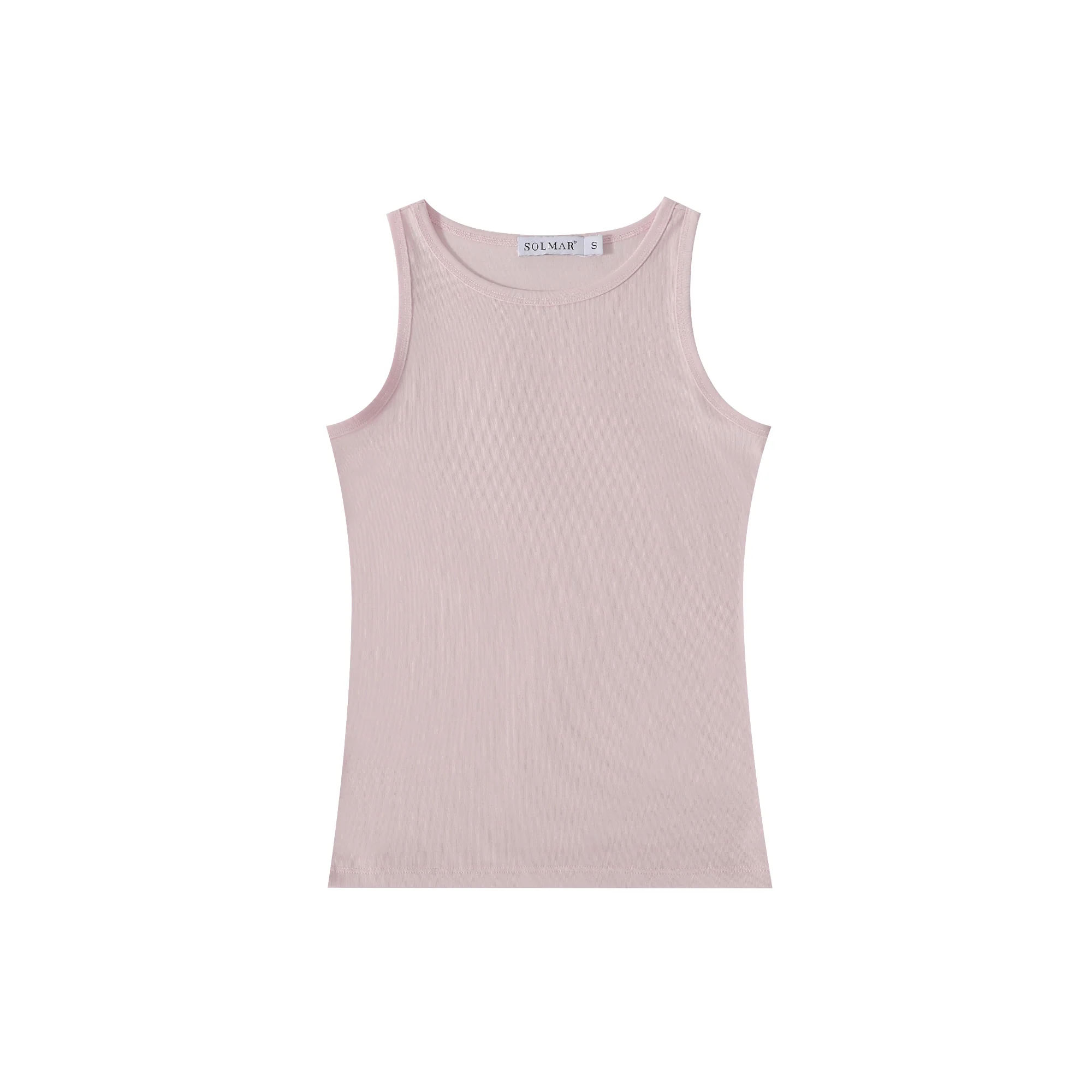 Basic ribbed tank top, Baby Pink